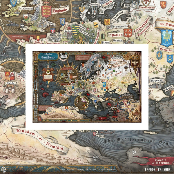 Trench Crusade: Map of the World - A2 Art Print – Mindworks
