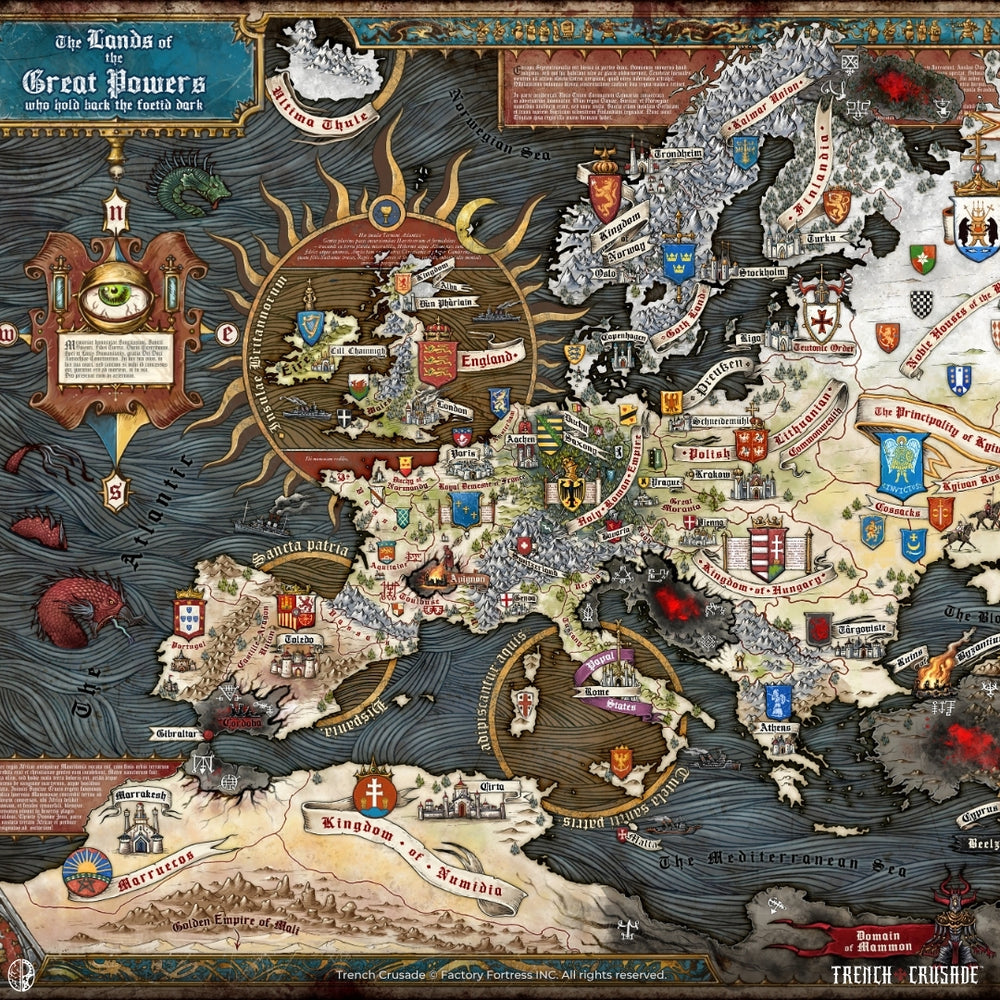 Trench Crusade: Map of the World - A2 Art Print – Mindworks