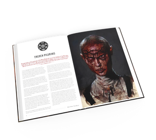 Trench Crusade Rulebook miniatures section with model photography and painting guides